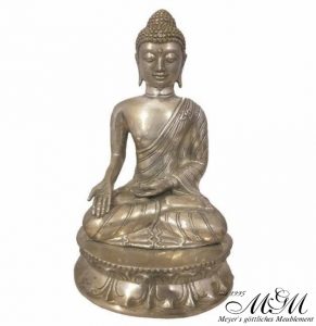 Buddha Statue Varada Mudra sitzend mit Logo