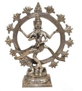 tanzender Shiva - versilbert