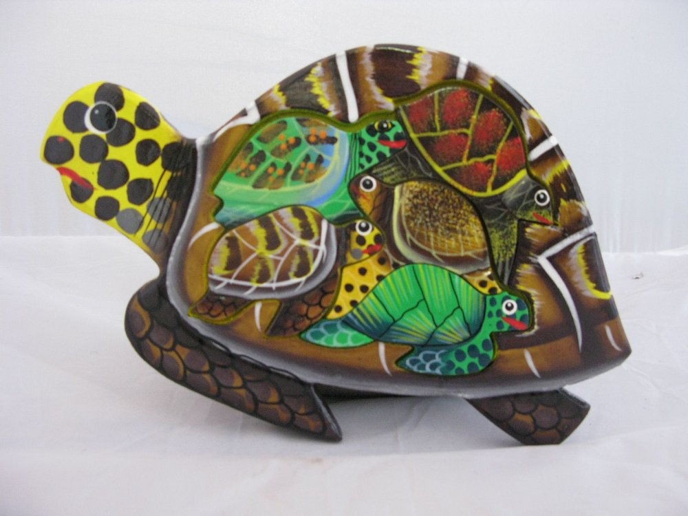 Puzzle Schildkröte, handbemalt