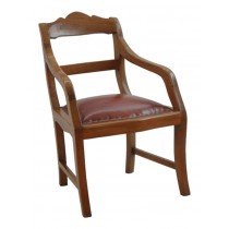 Stuhl / Sessel 1830 Sitzpolsterung rotes Leder